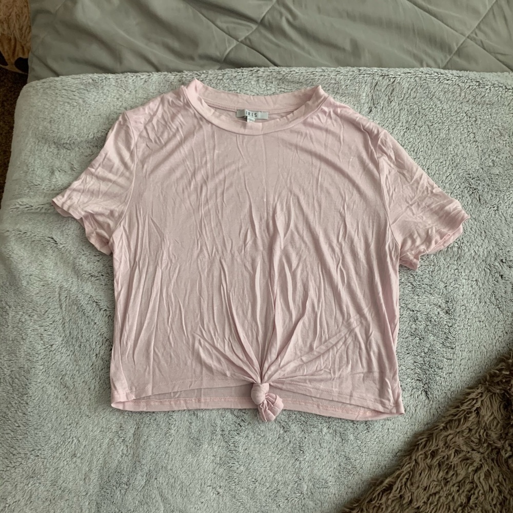 Sleek pink crop top